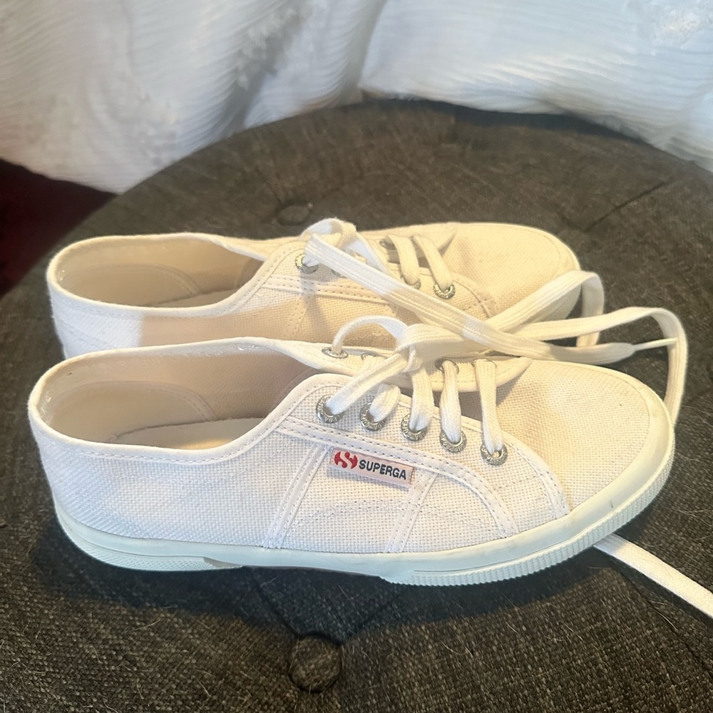 Superga white sneakers